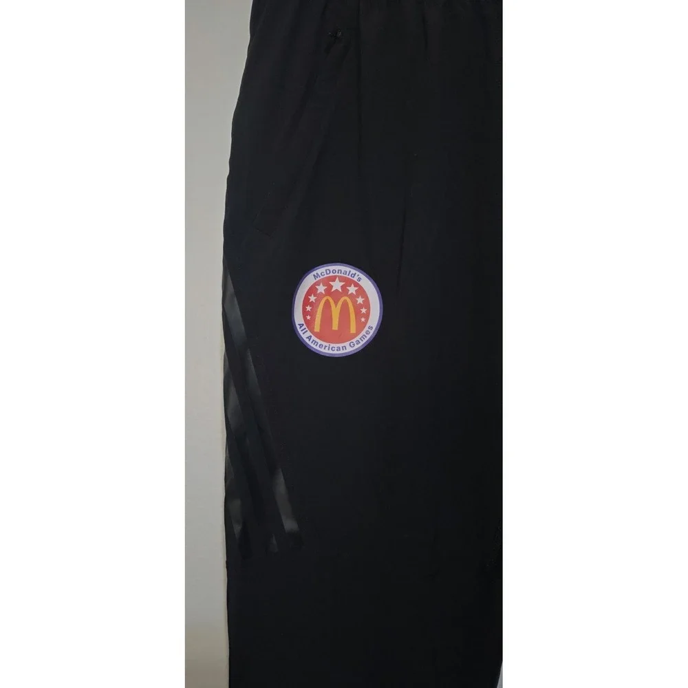 NEW Adidas McDonald's All American Basketball Pants Men L Black Joggers Gym‎
